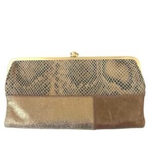 HOBO Brown and Gold Clutch Wallet